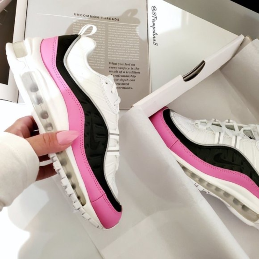 Nike Air Max 98 SE 'China Rose' Sneaker pink black and white size 7